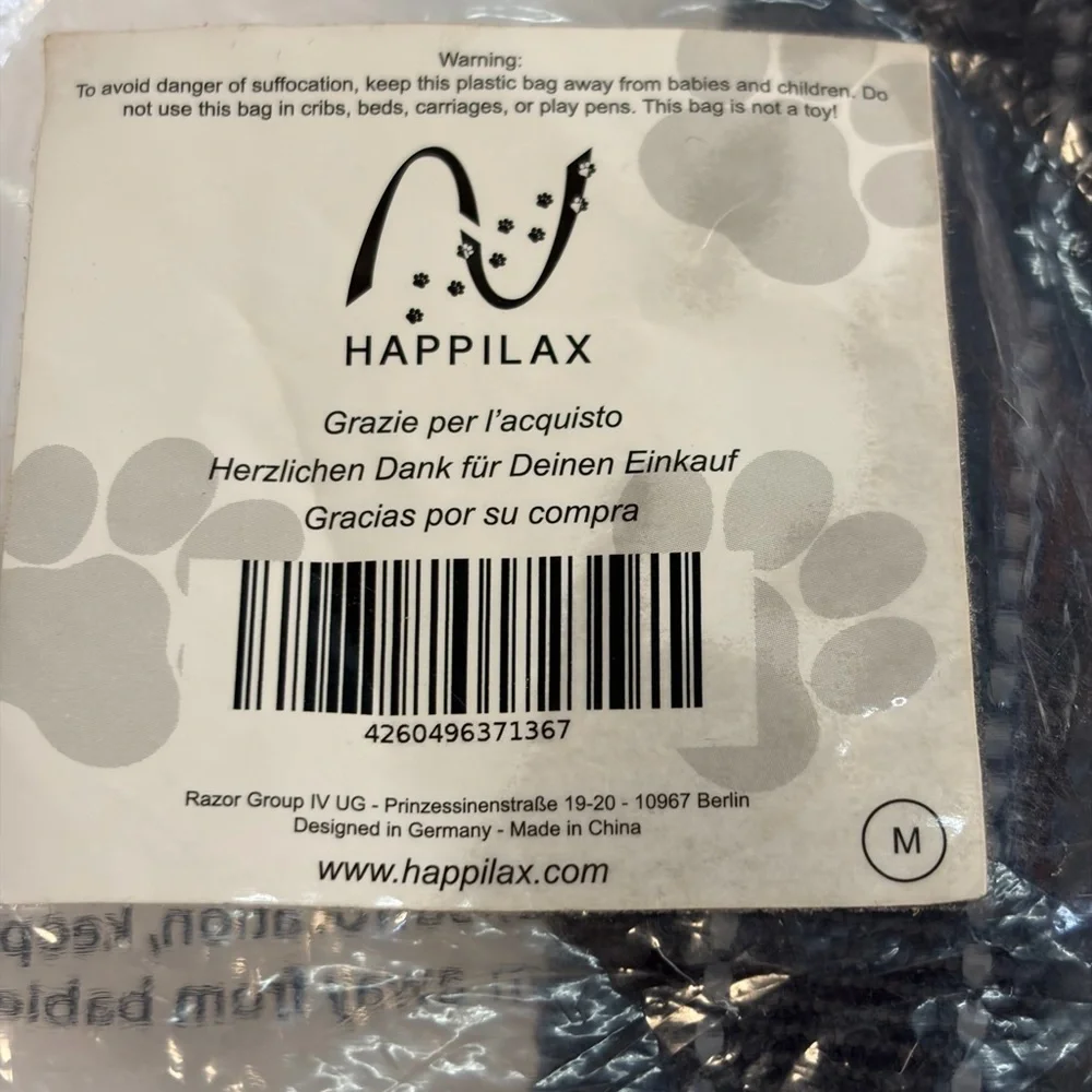HAPPILAX Medium Padded Dog Collar / Harness Strap – Neoprene – New